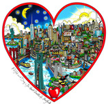 Fazzino Art Fazzino Art Night and Day...The Heart Beats for NY (DX)